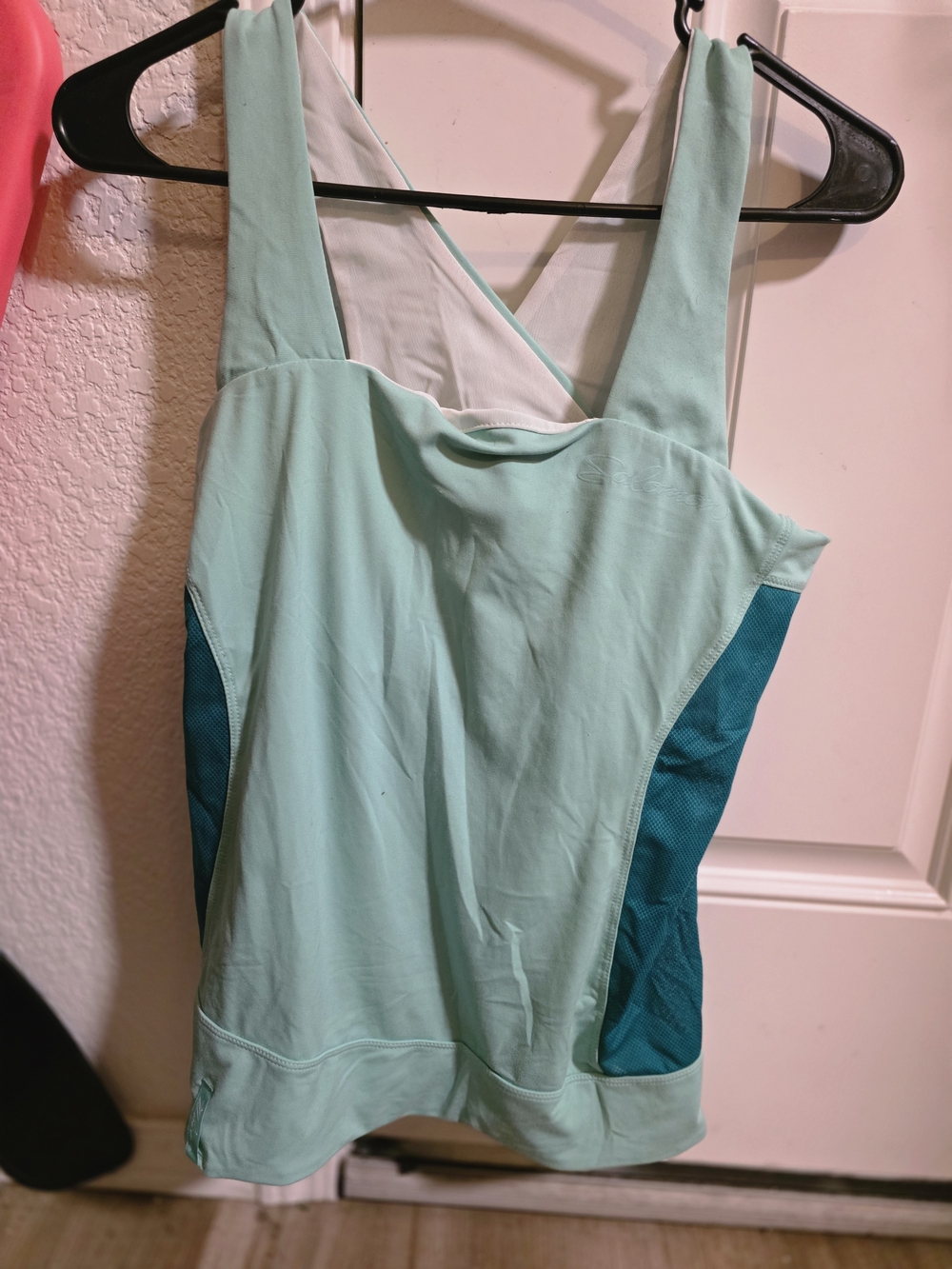 Salomon Mint Green and Teal Performance Tank Top